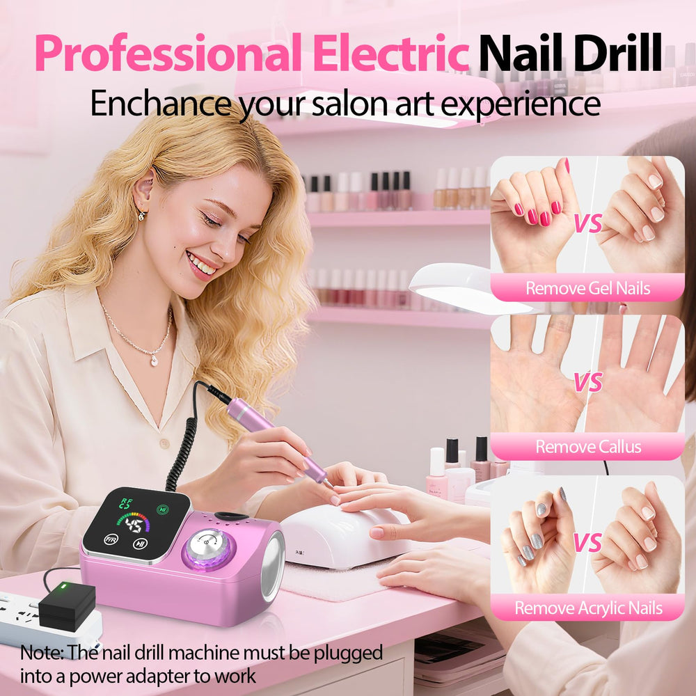 PYVOLA next to a hand for size comparison showing portable salon-grade power