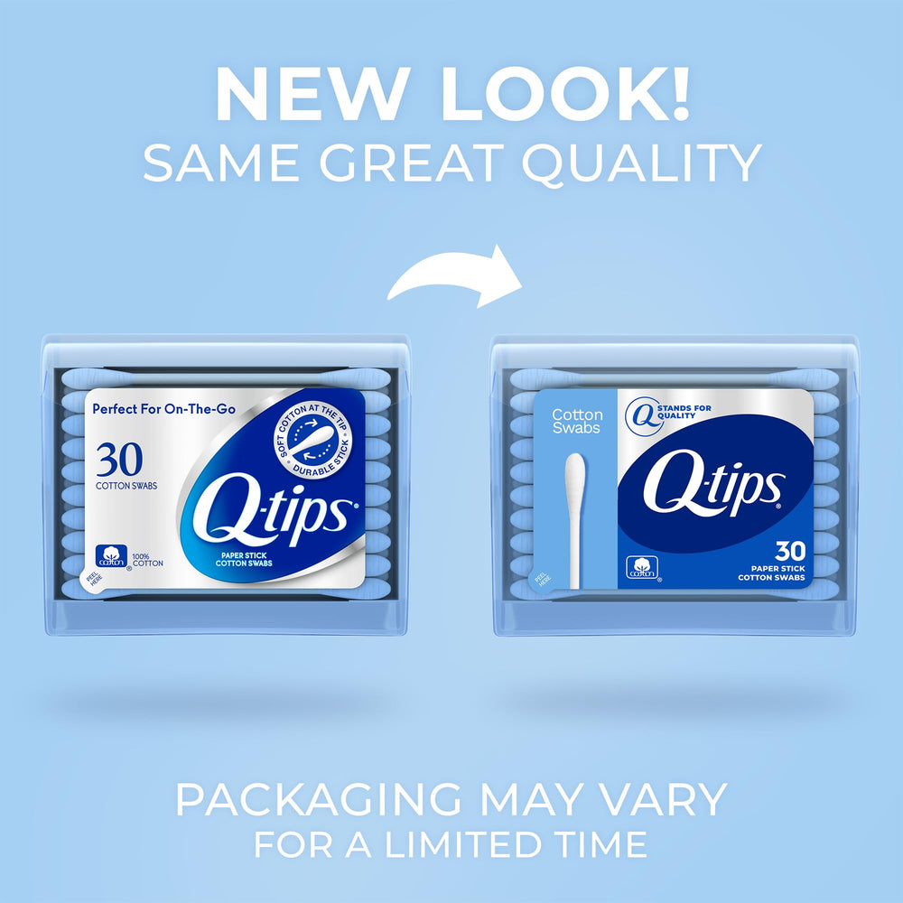 Q-tips open case with swabs inside showing organized protection benefit