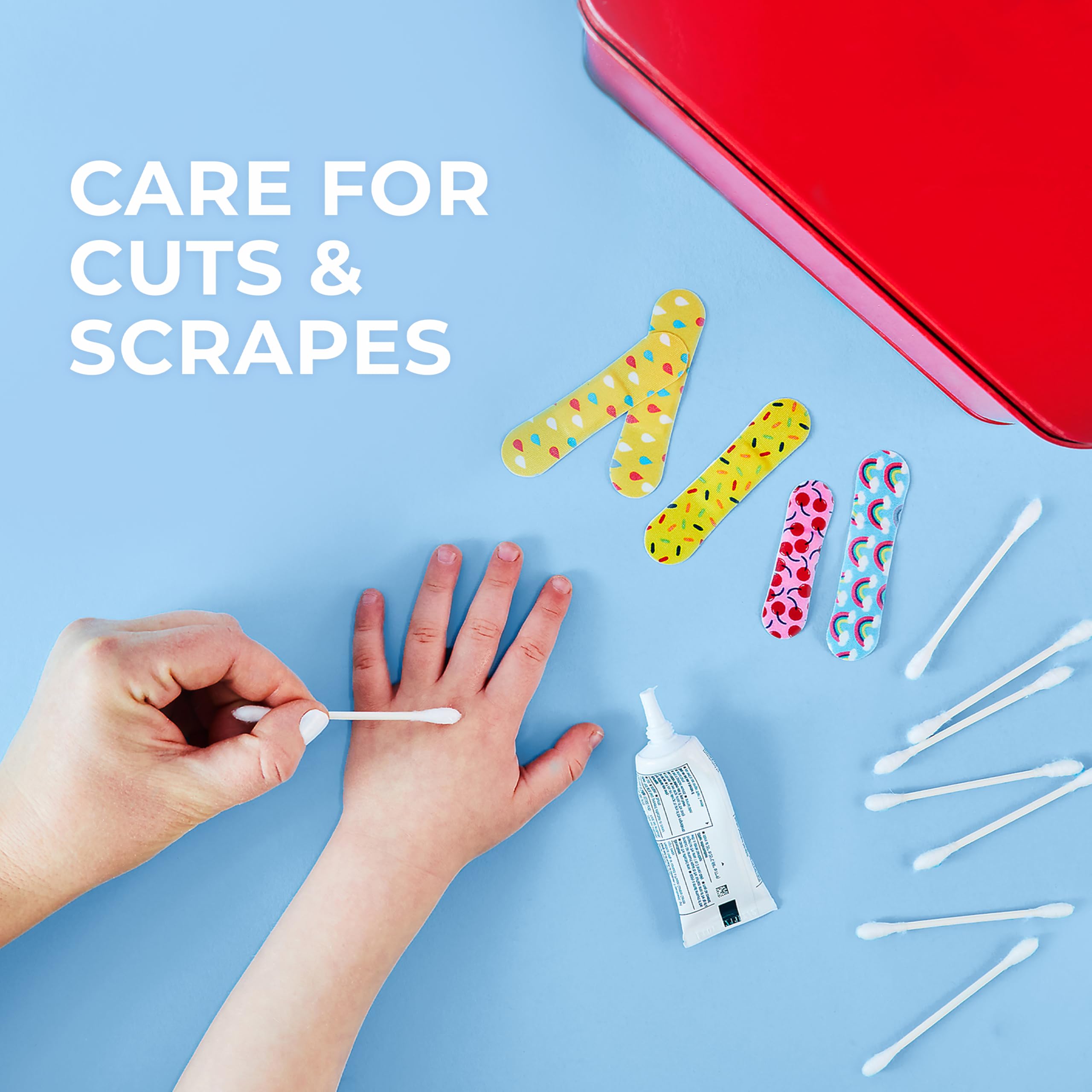 Q-tips correcting eye makeup, brand enabling precise cosmetic touchups