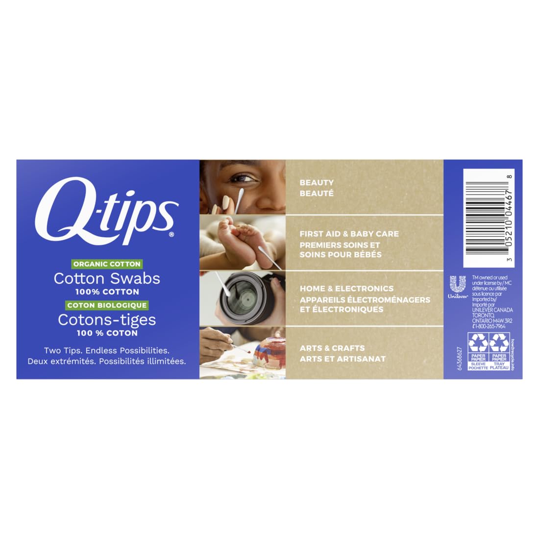 Q-tips organic cotton closeup of soft tip, brand highlighting gentle absorbency