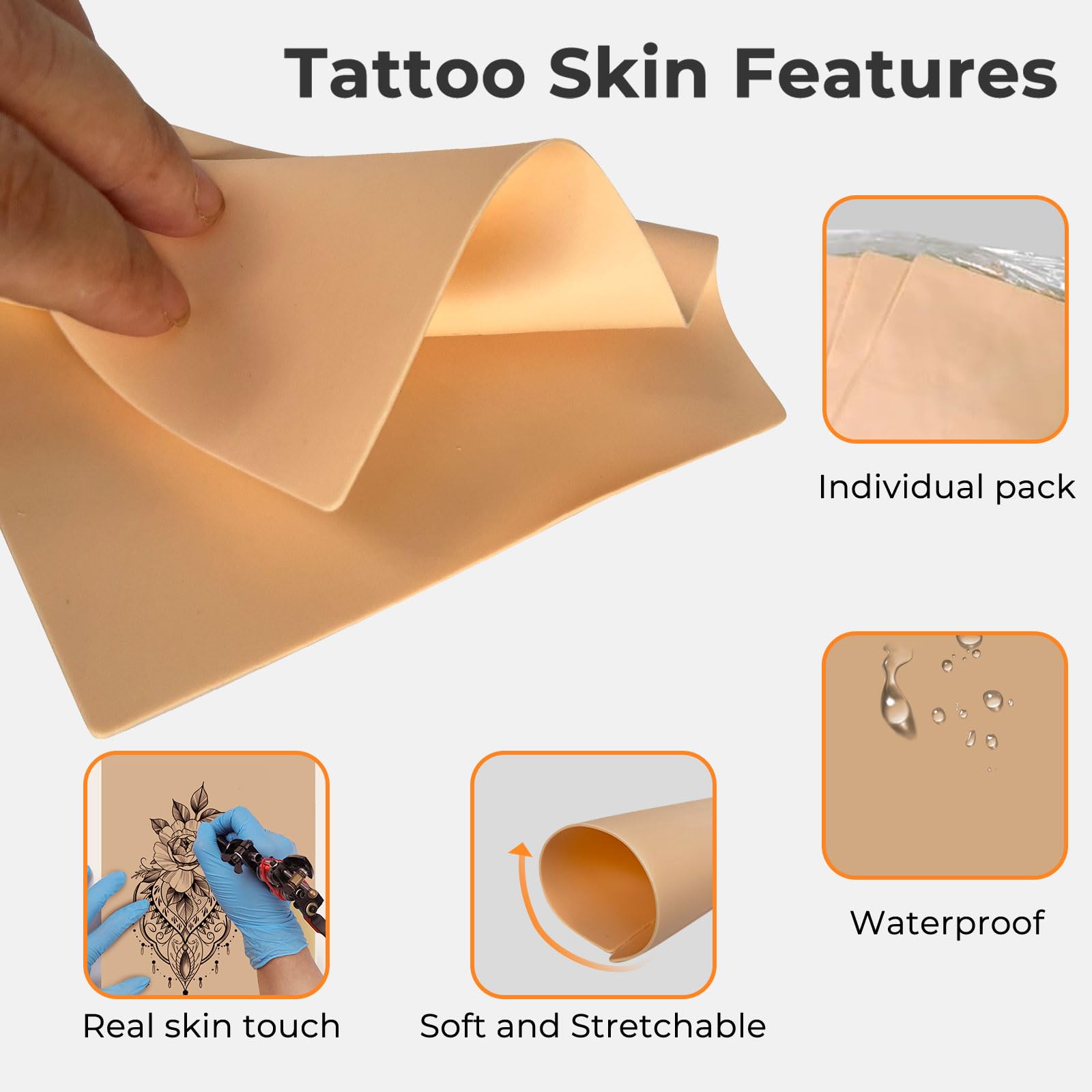 qeqanazo sheet stretched around forearm to simulate contouring benefit