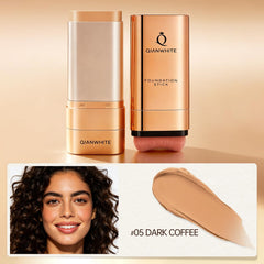 QIANWHITE open foundation stick tip showing smooth cream texture