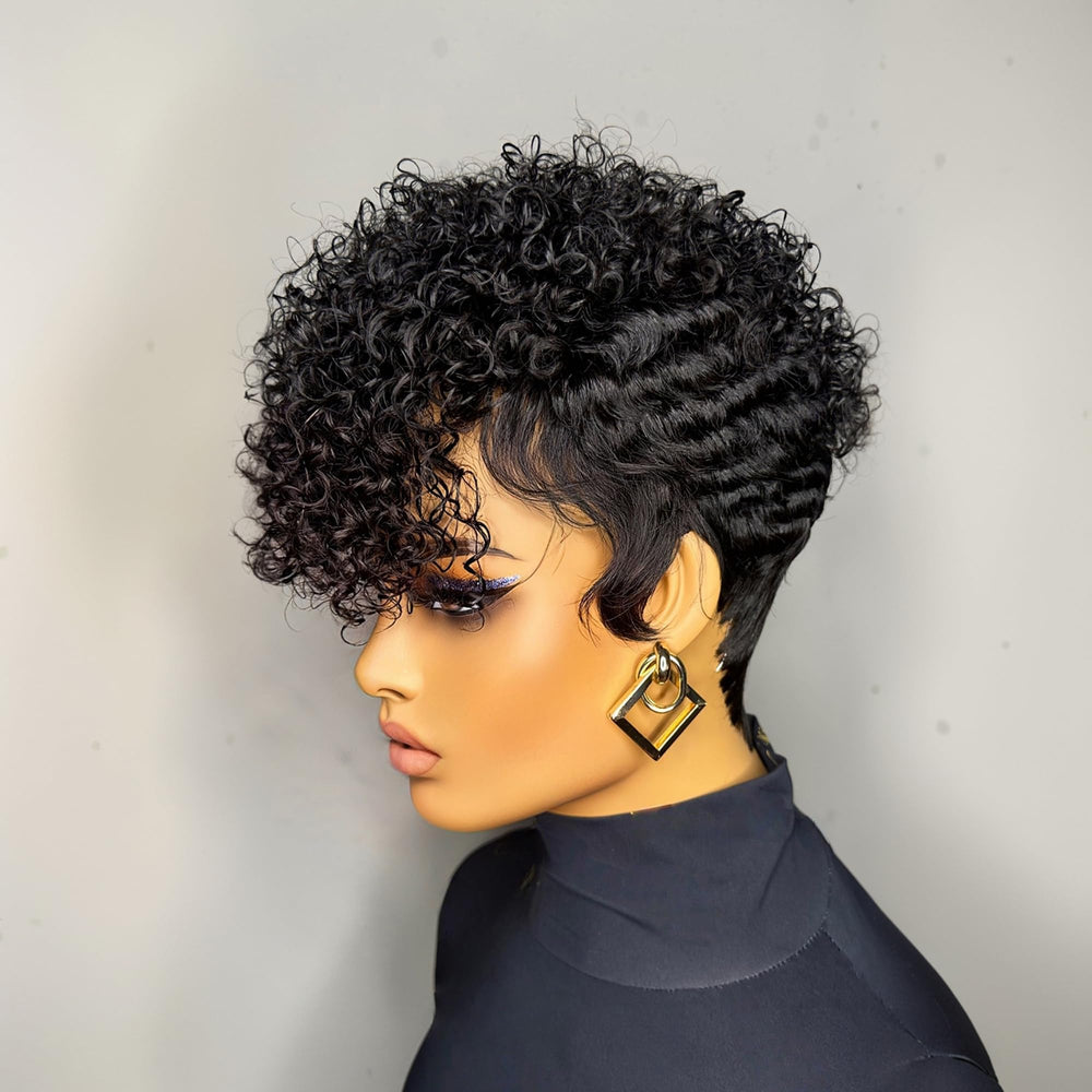 QiaQiaRing close-up of Brazilian curls highlighting soft texture and shine