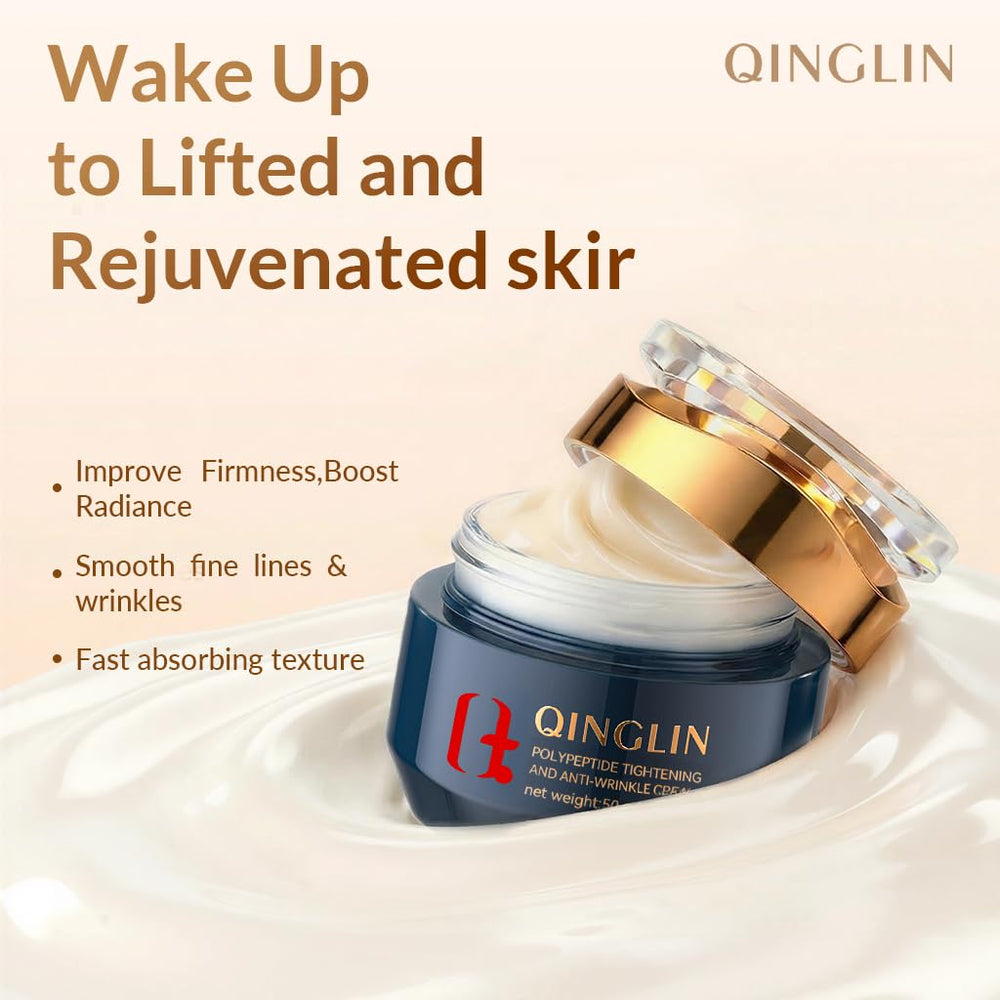 QINGLIN cream texture close-up highlighting smooth, hydrating consistency