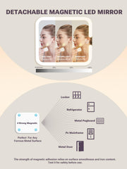 Qislee open case with LED mirror for easy application and organized layout