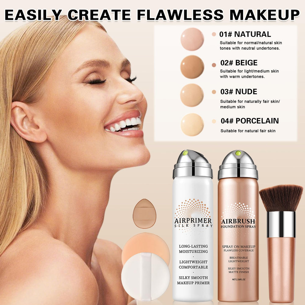 QIUFSSE before-and-after split face illustrating blended finish