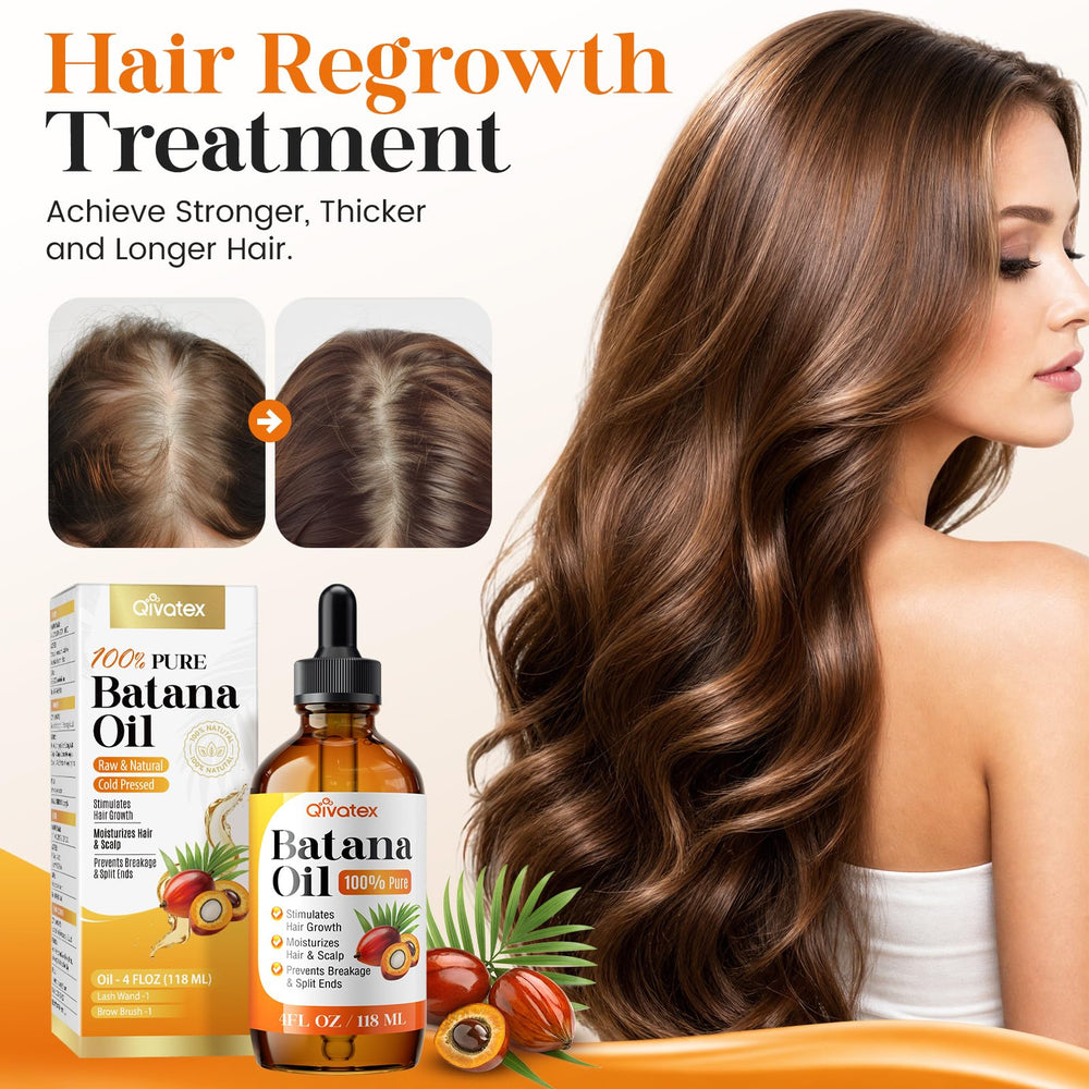 Applying Qivatex batana oil to hair for improved manageability and shine