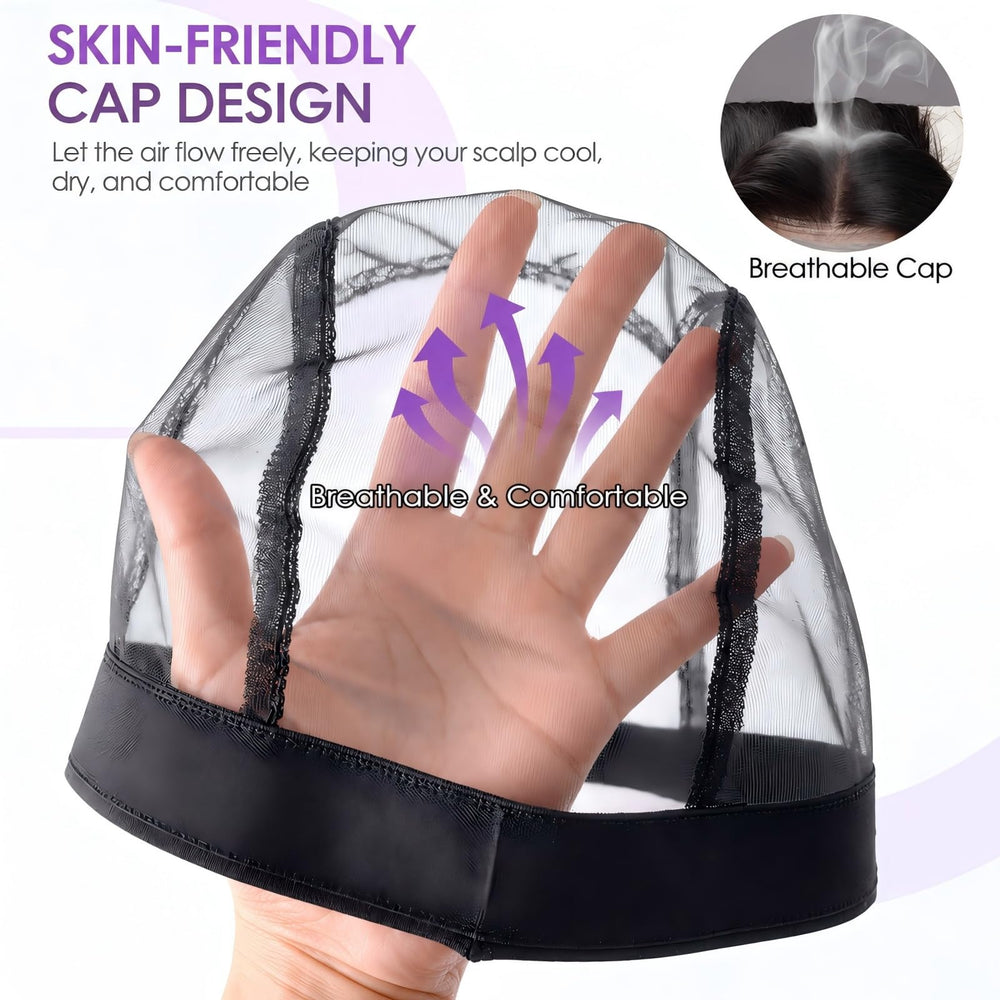 QJQHVES packaging image with wig accessories for neat storage and care