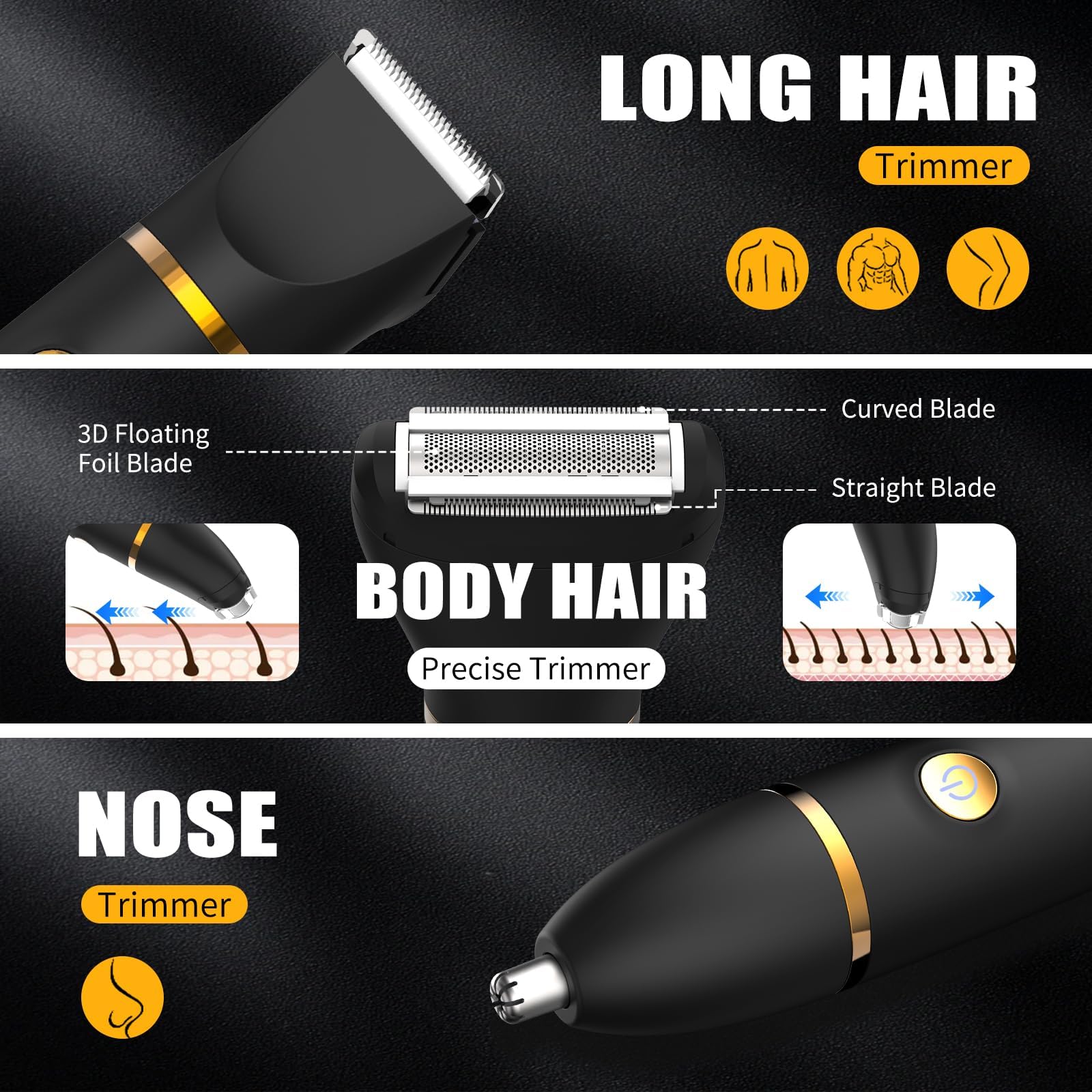 QREEX foil shaver detail for gentle, close shaves in sensitive groin and ball areas
