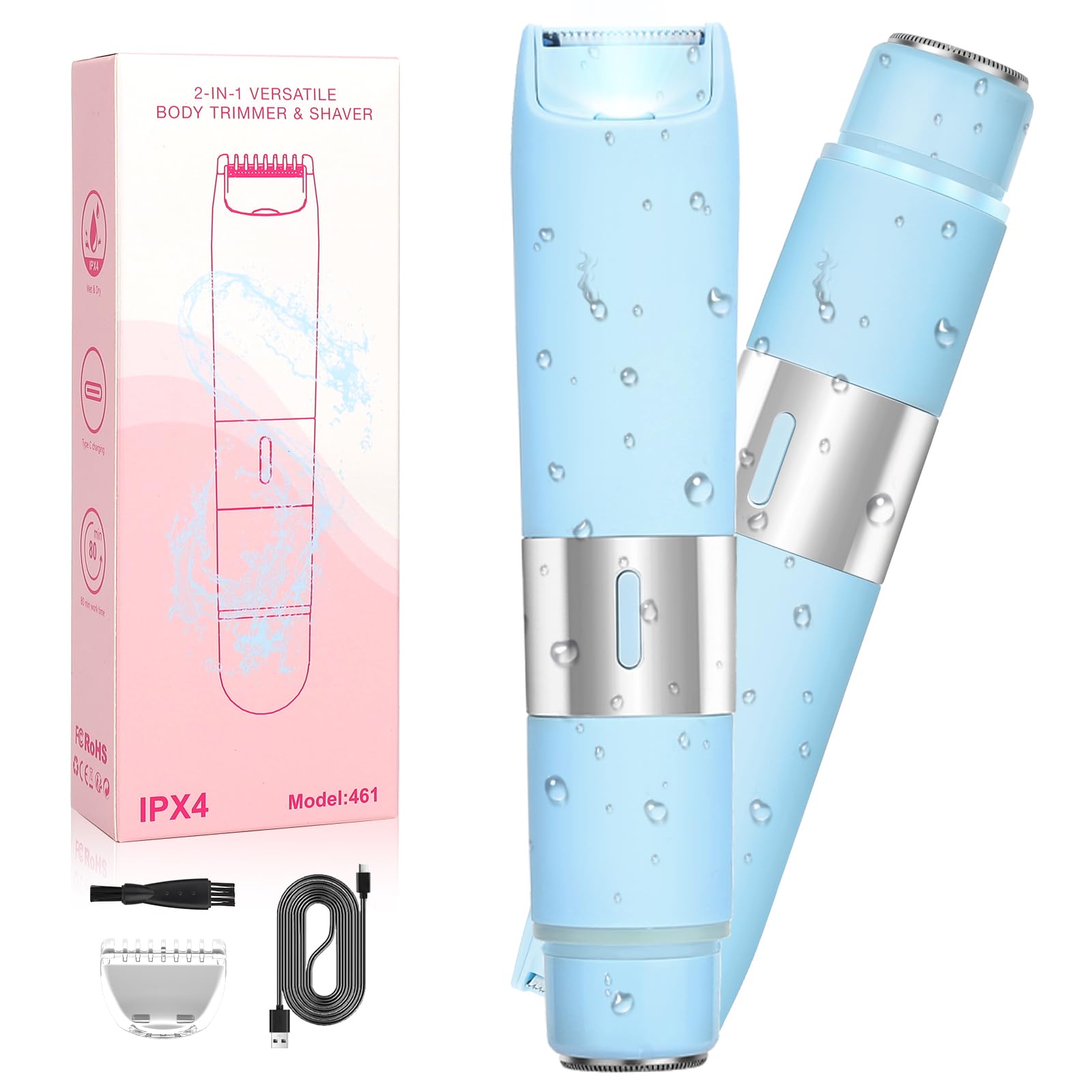 QREEYX front view showing compact shaver and ergonomic grip for easy handling