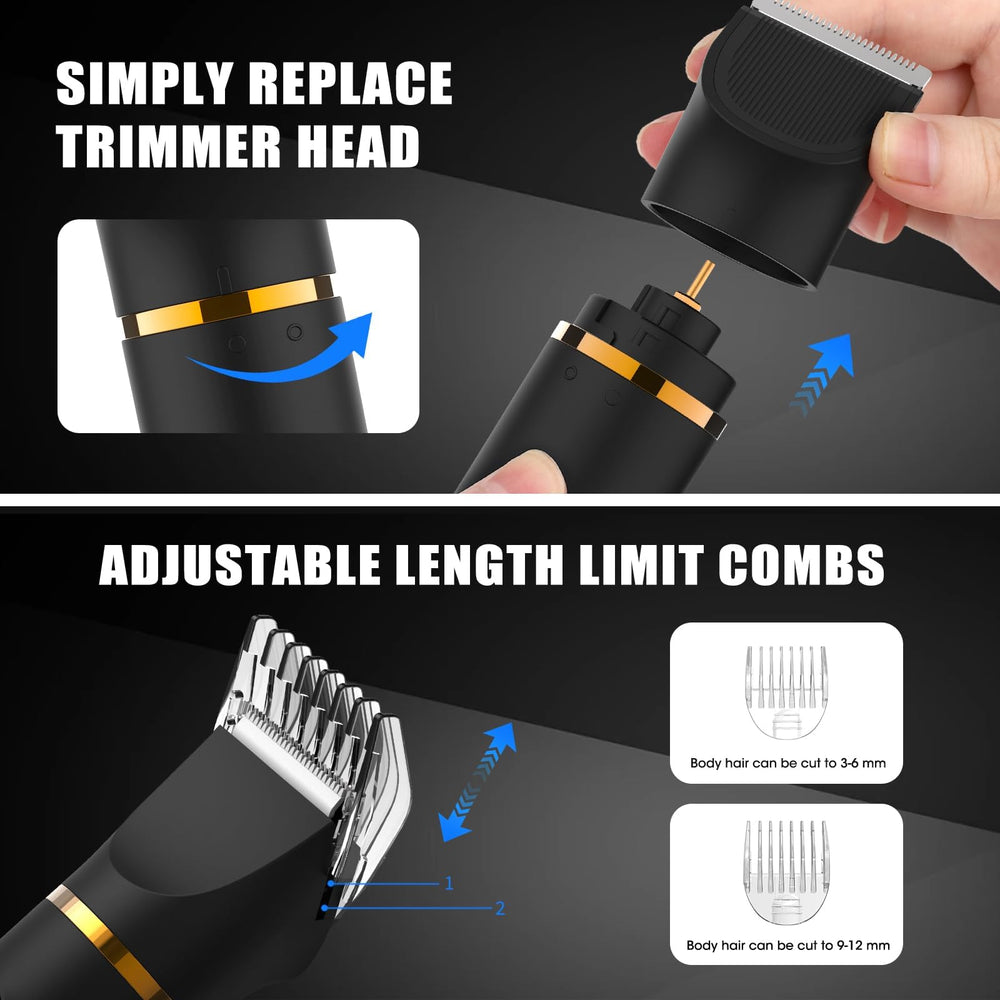 QREEX trimmer rinsed under water to demonstrate IPX6 waterproof cleaning and hygiene