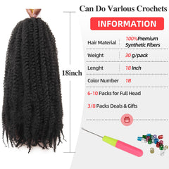 QRHSUKA crochet hook and metal rings included for quick installation and secure hold