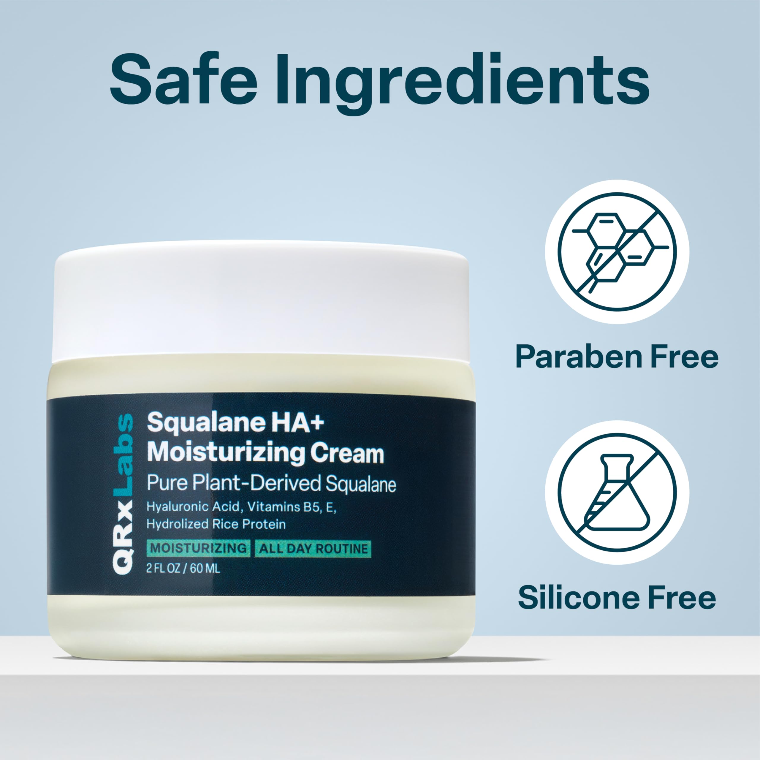 QRxLabs application in morning routine bathroom illustrating layering under sunscreen benefit