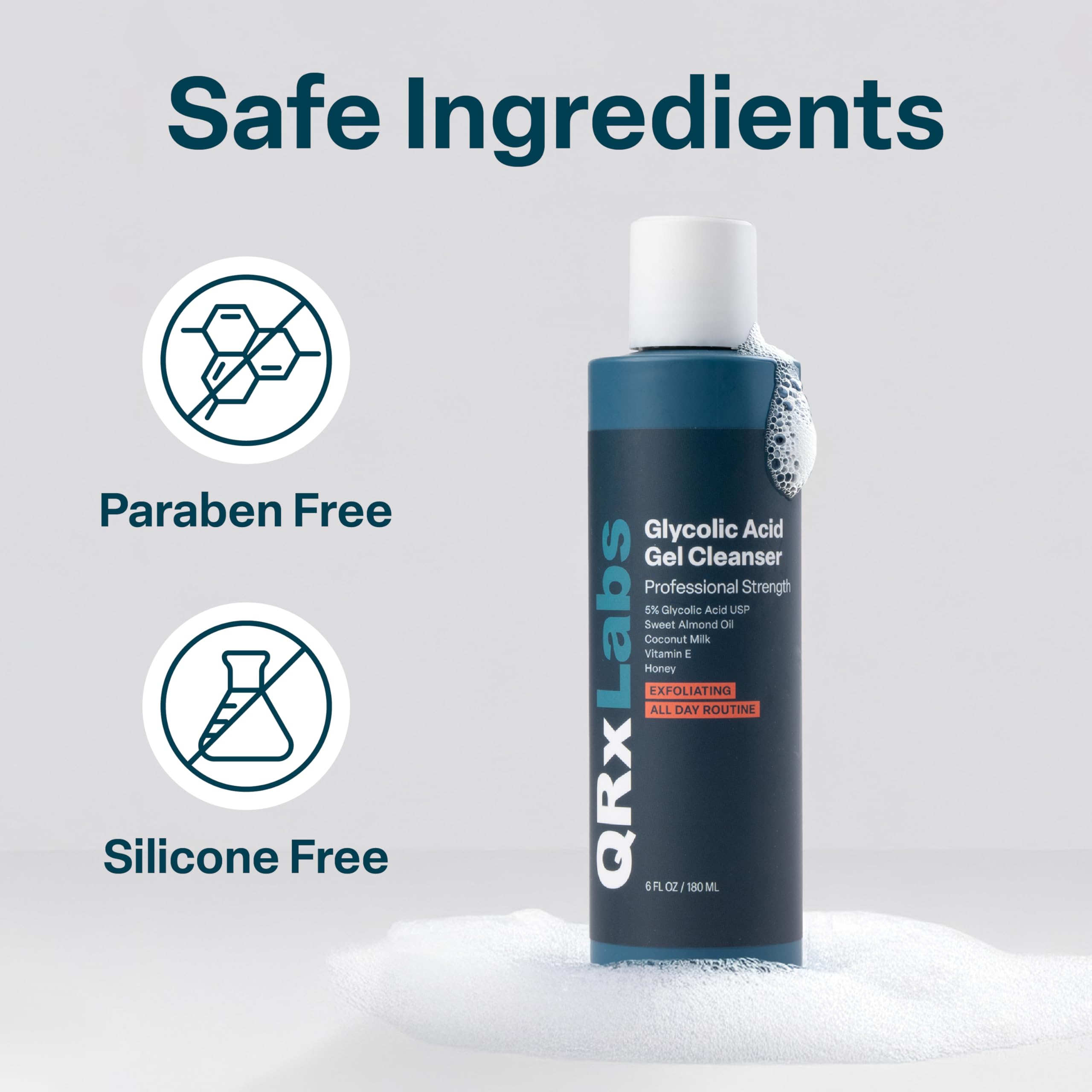QRxLabs applying to elbows showing smoother body skin benefit