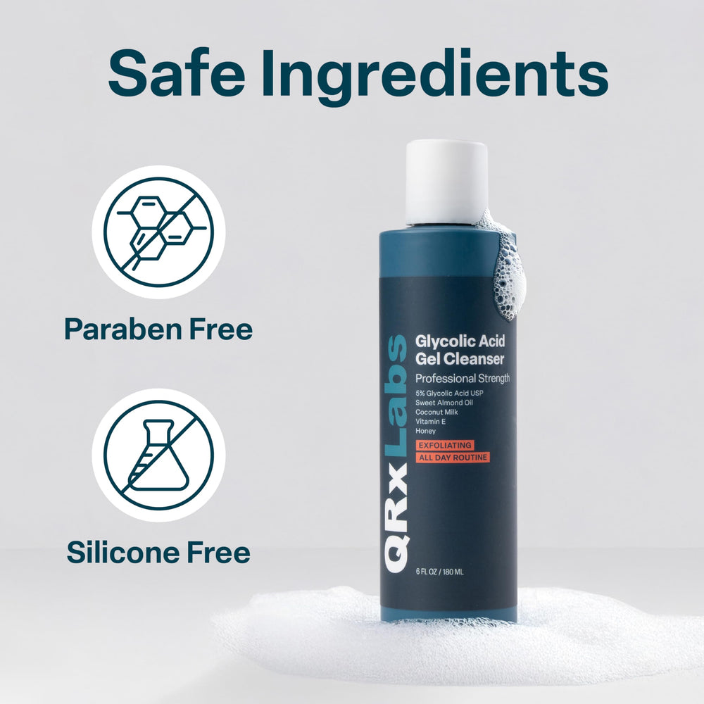 QRxLabs applying to elbows showing smoother body skin benefit