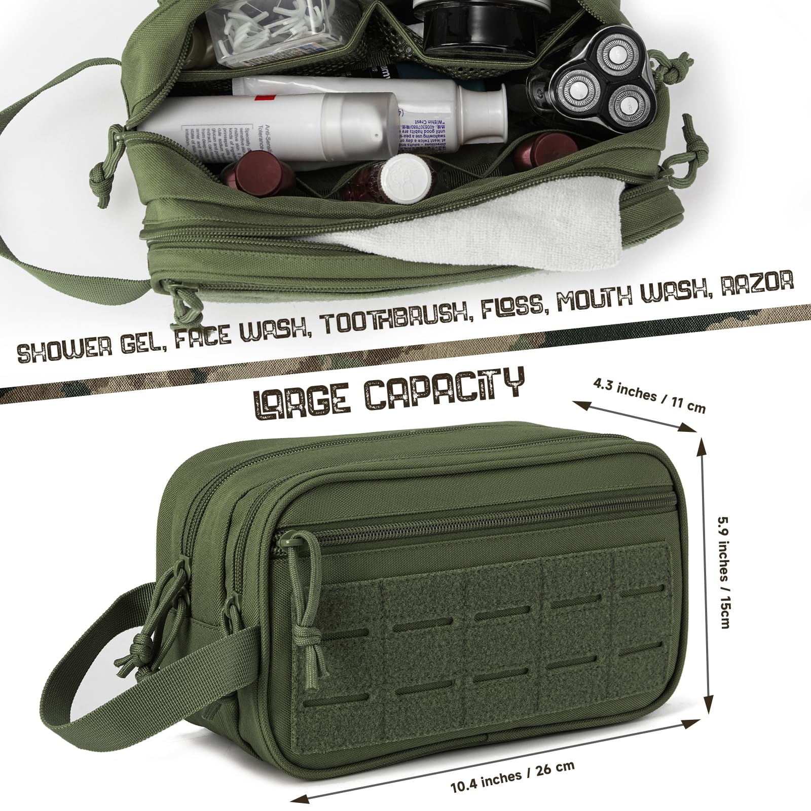 QT&QY wide open top displaying interior access for quick packing benefit