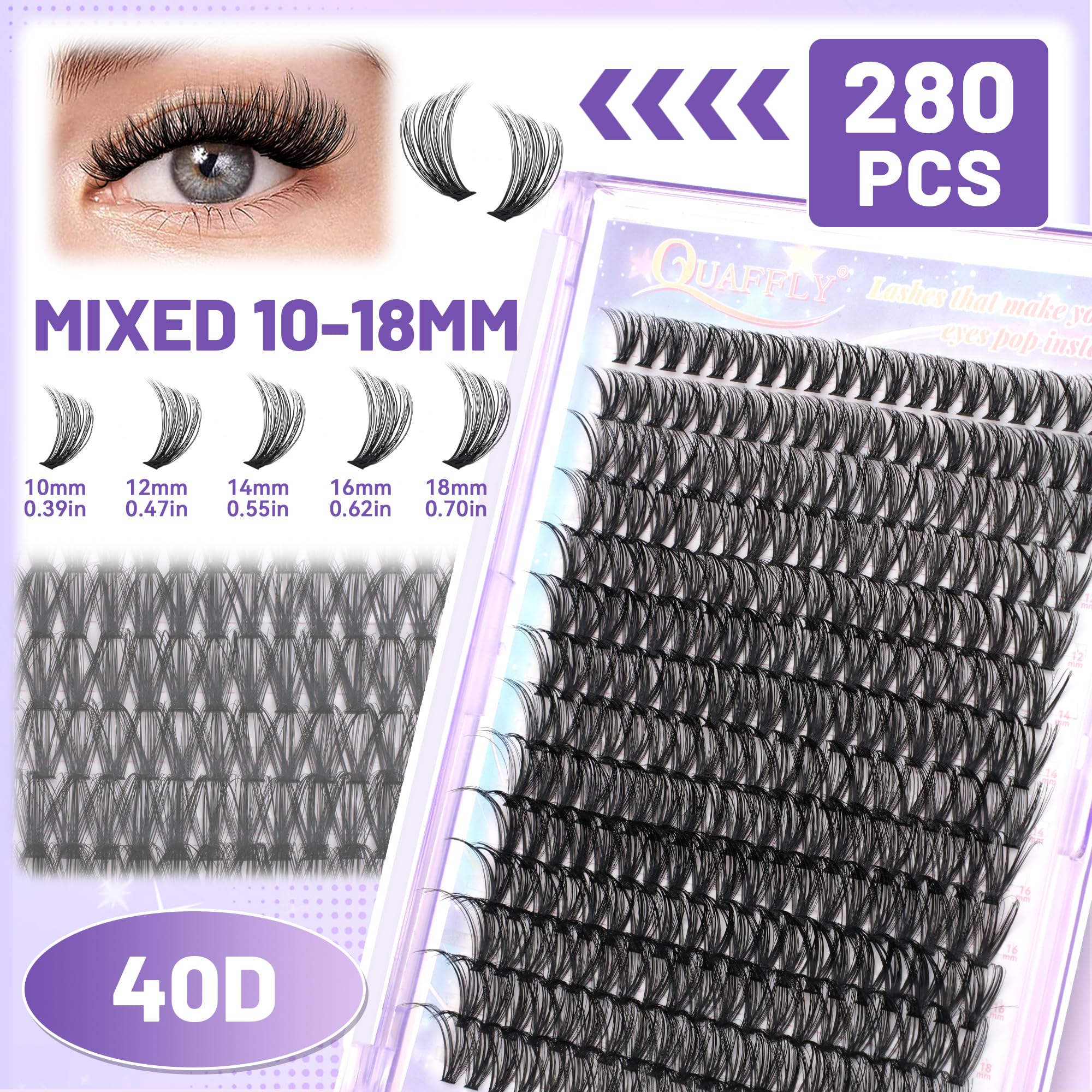 QUAFFLY application on model eye demonstrating easy placement and lift