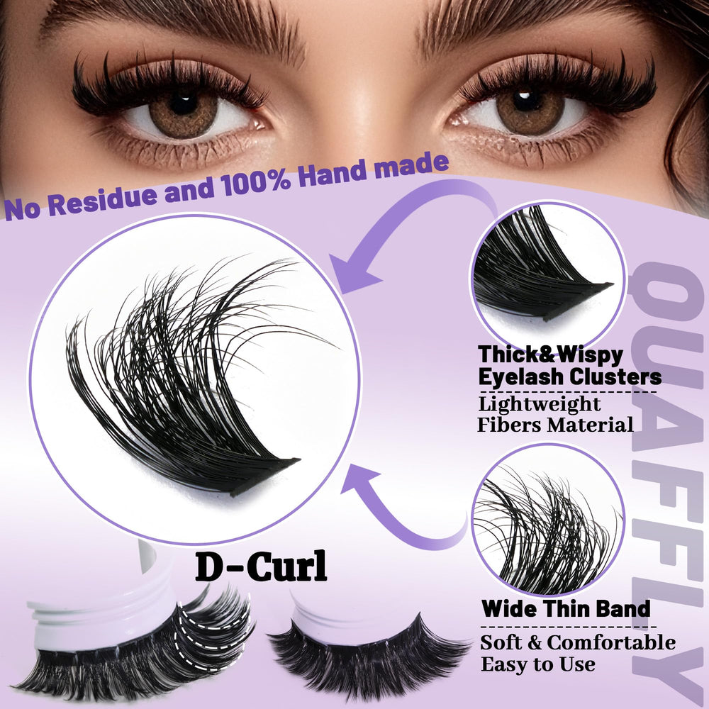 QUAFFLY application in use demonstrating placement for a lifted lash finish