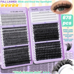 QUAFFLY detailed lower lash clusters to complete layered eye makeup