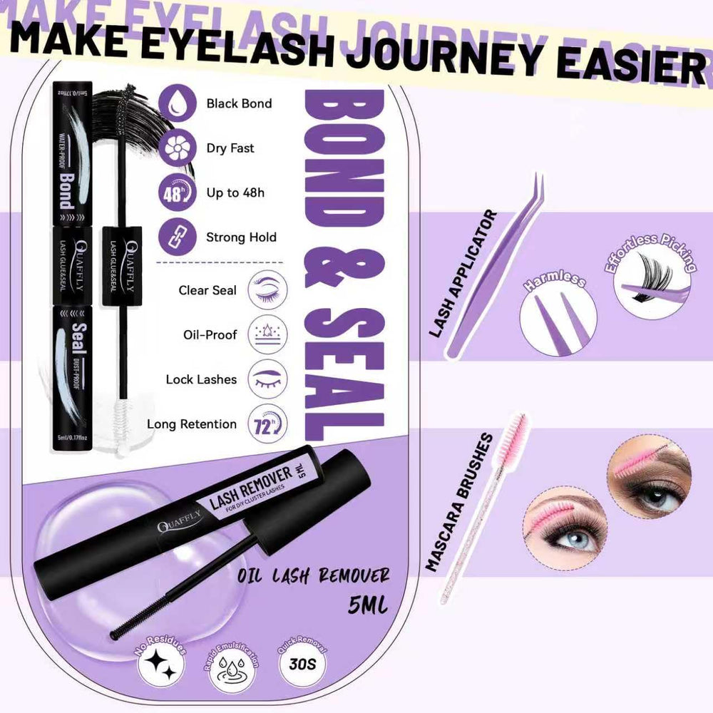 QUAFFLY finished evening makeup look illustrating enhanced eyes for events