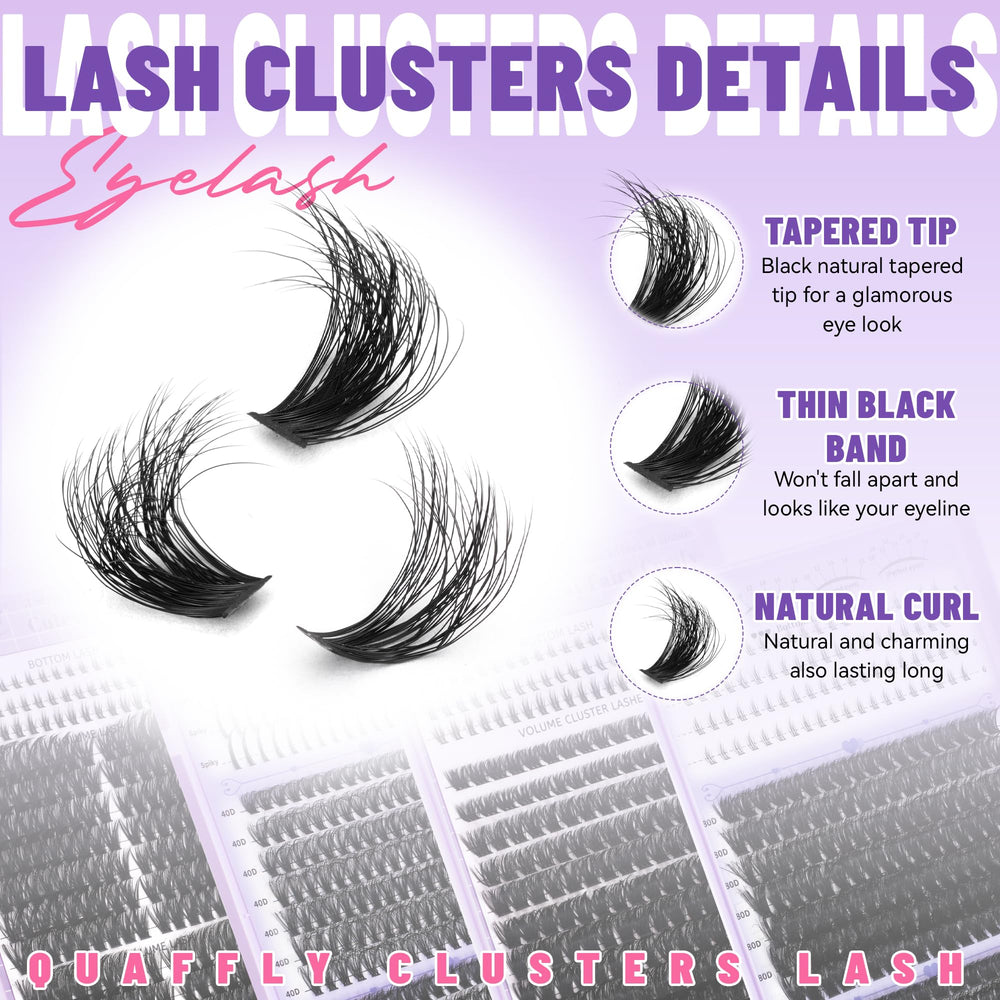 QUAFFLY spike and bottom lashes detail for creative accenting