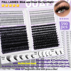 QUAFFLY spike lashes detail highlighting bold clusters for statement eyes