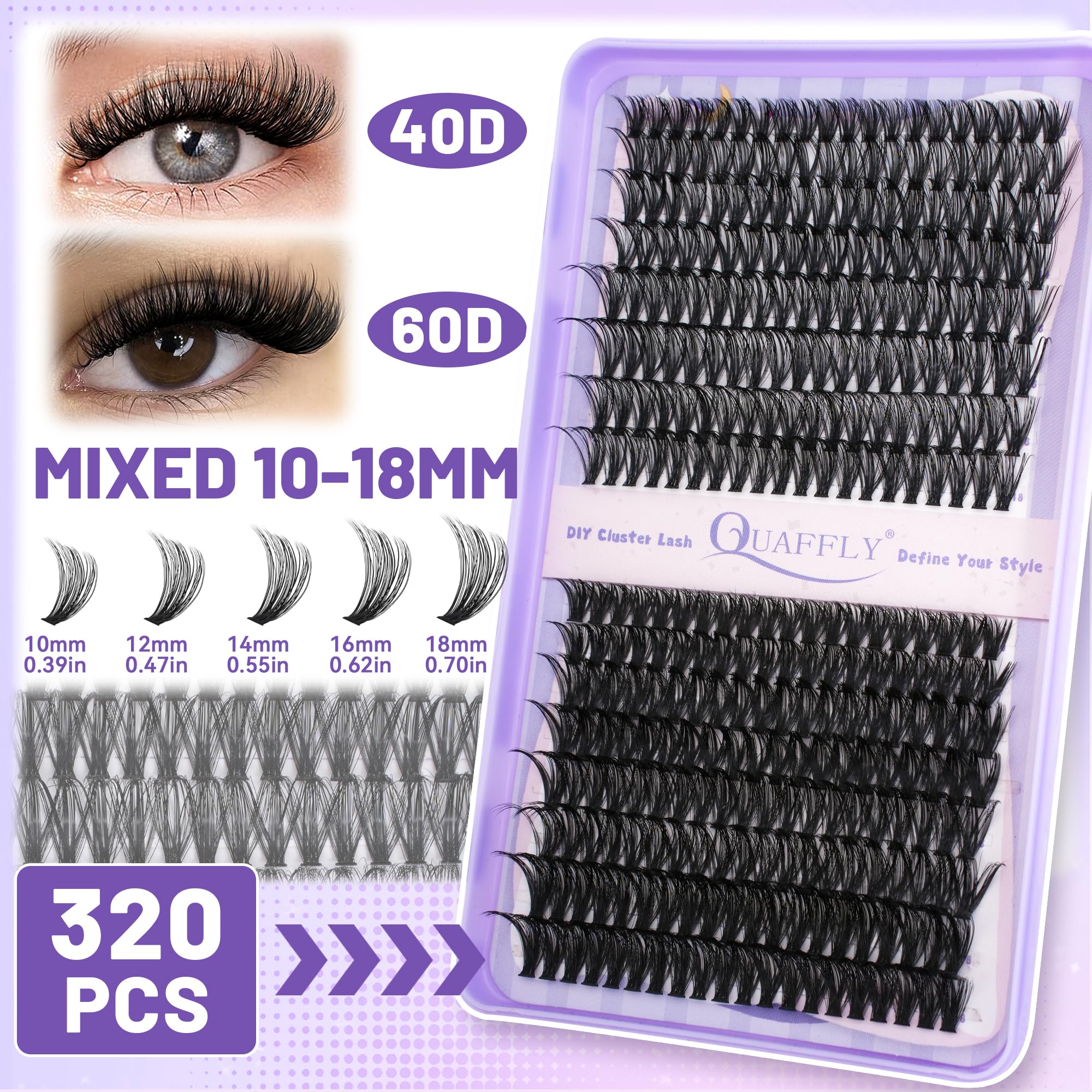 QUAFFLY complete toolset with bond, remover, tweezers and curler for precise application