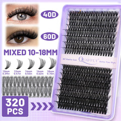 QUAFFLY complete toolset with bond, remover, tweezers and curler for precise application