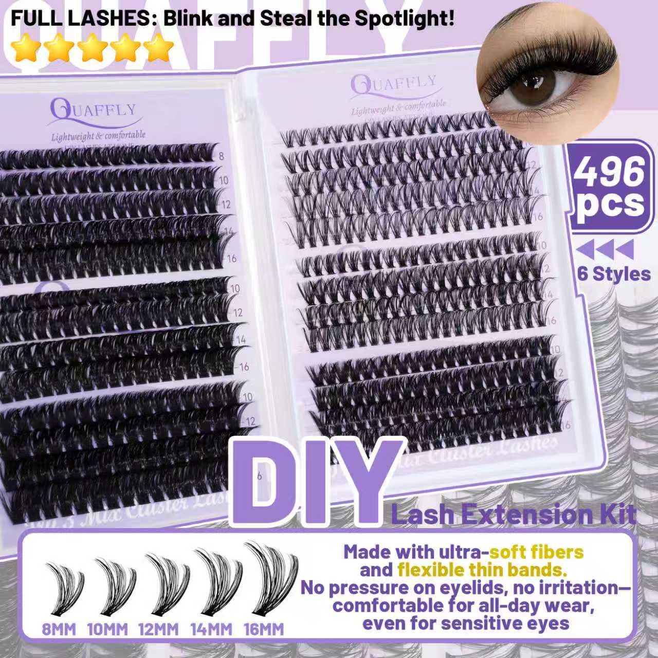 QUAFFLY tools layout with tweezers, brush, bond and seal for precise application