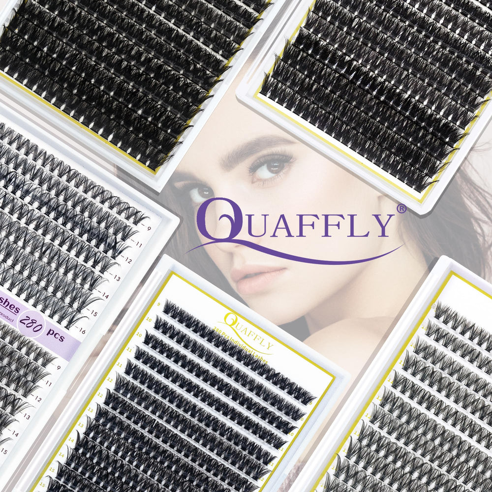 QUAFFLY travel case packed with lashes and mirror for on-the-go touch-ups benefit