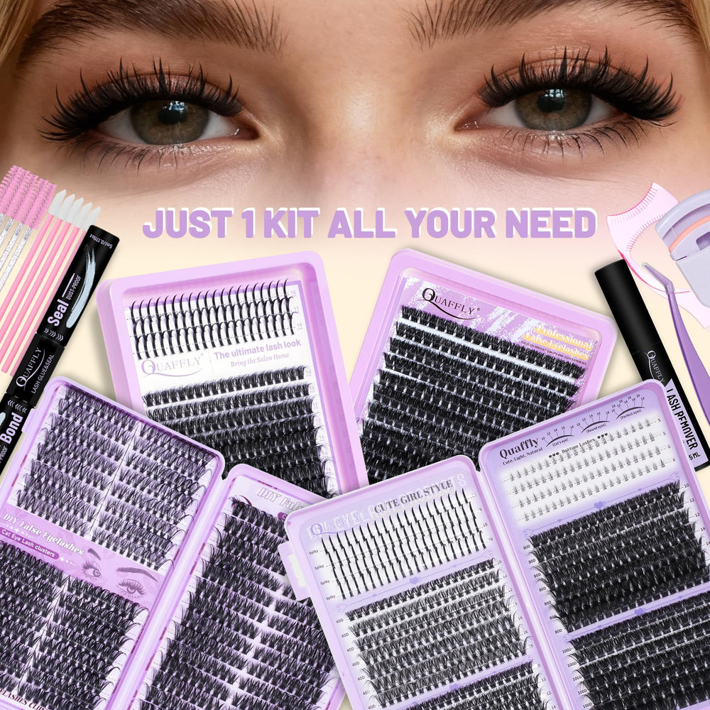 QUAFFLY four trays overhead displaying diverse cluster styles for creative variety