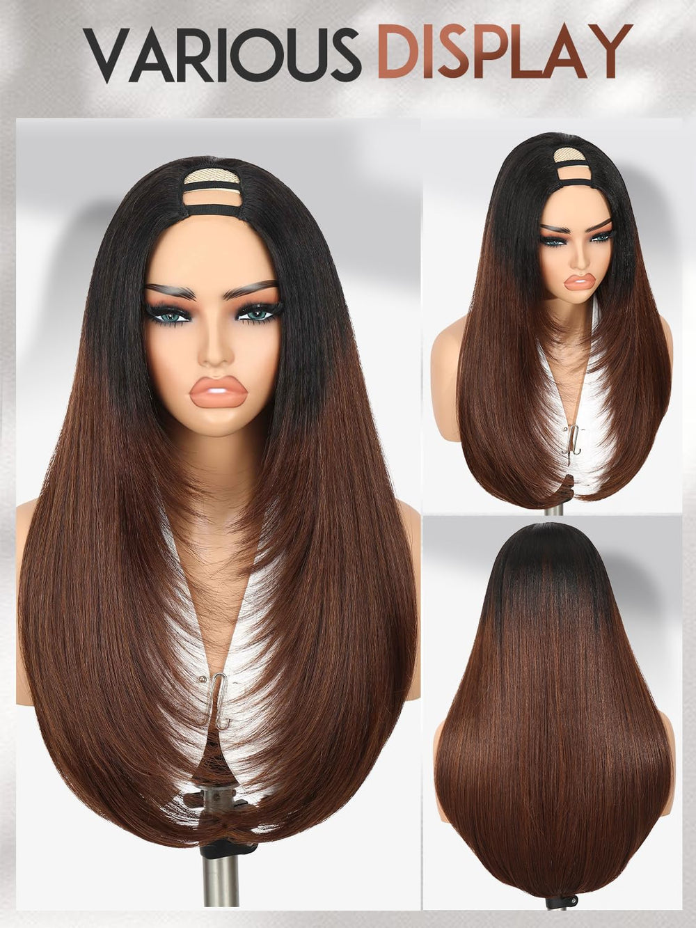Quantum Love close-up yaki straight fiber texture for human-like softness