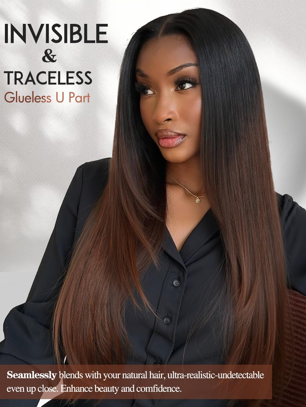 Quantum Love side profile displaying face-framing layered cut for flattering shape