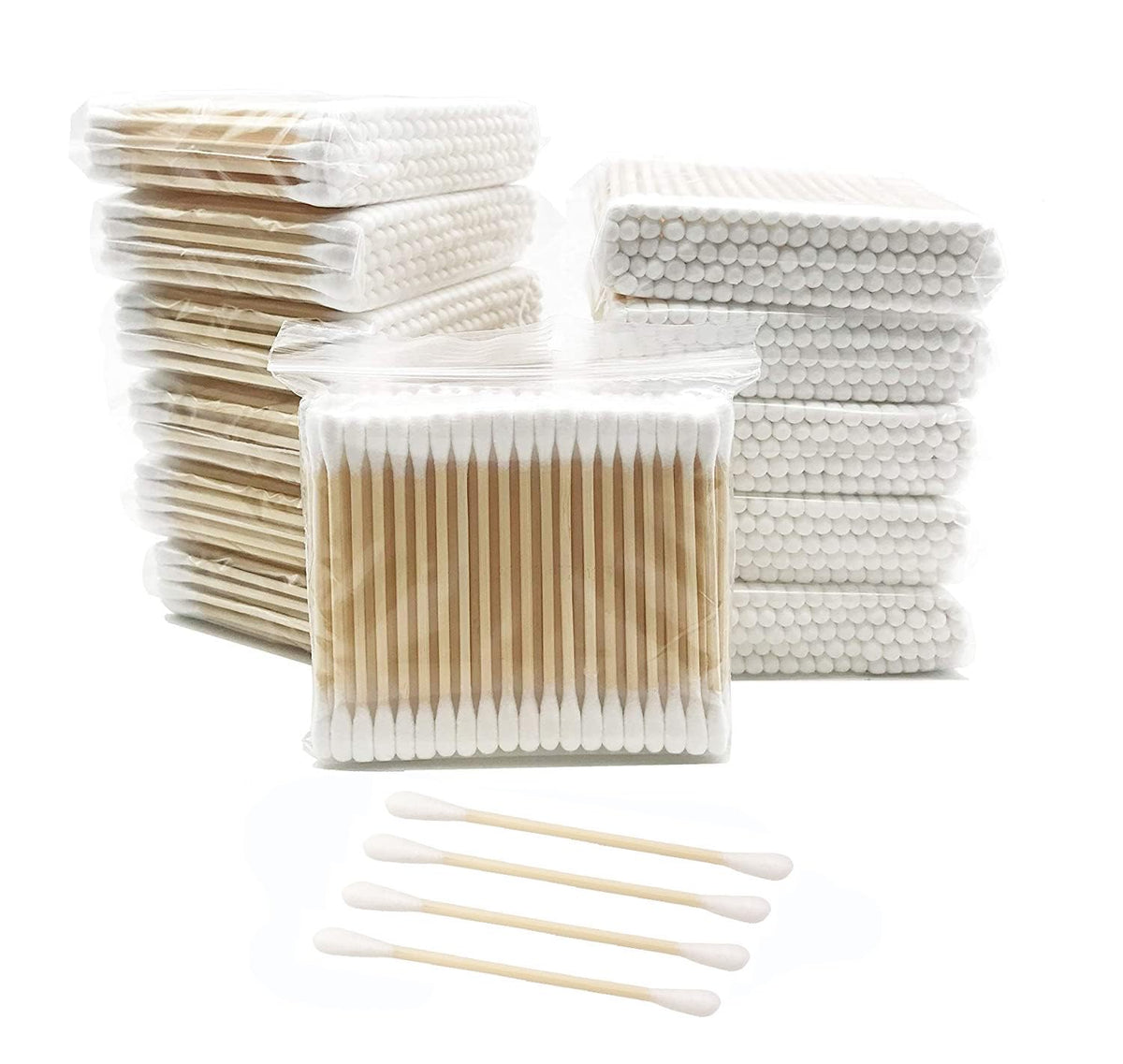 Quanzhou Chenchenchen front packaging showing 2400 biodegradable swabs benefit eco choice