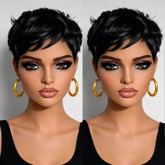 Quazirpu pixie front view showing natural short hair blend benefit