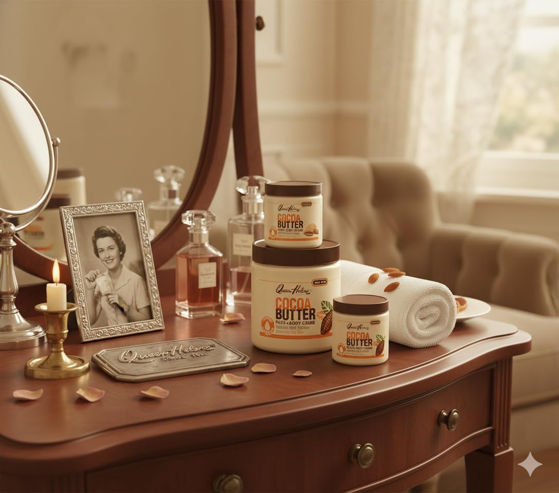 Queen Helene jars on a bathroom shelf suggesting daily routine ease