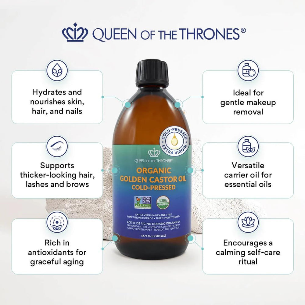 QUEEN OF THE THRONES amber glass close-up highlighting contamination protection
