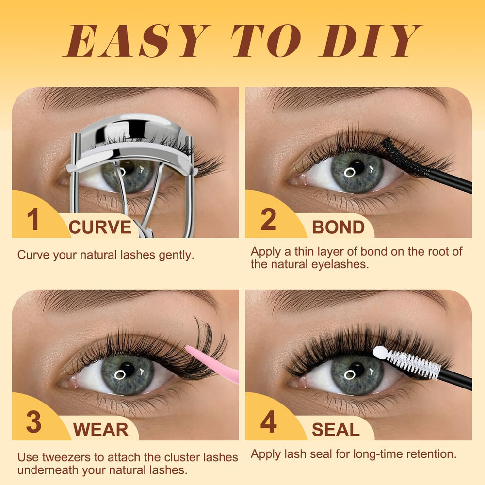 QUEWEL finished lashes in evening makeup setting showcasing dramatic volume