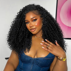 quickwig front view showing full curly volume and instant glamour