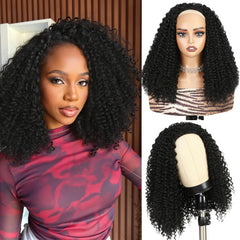 quickwig front view showing water wave curls and instant volume
