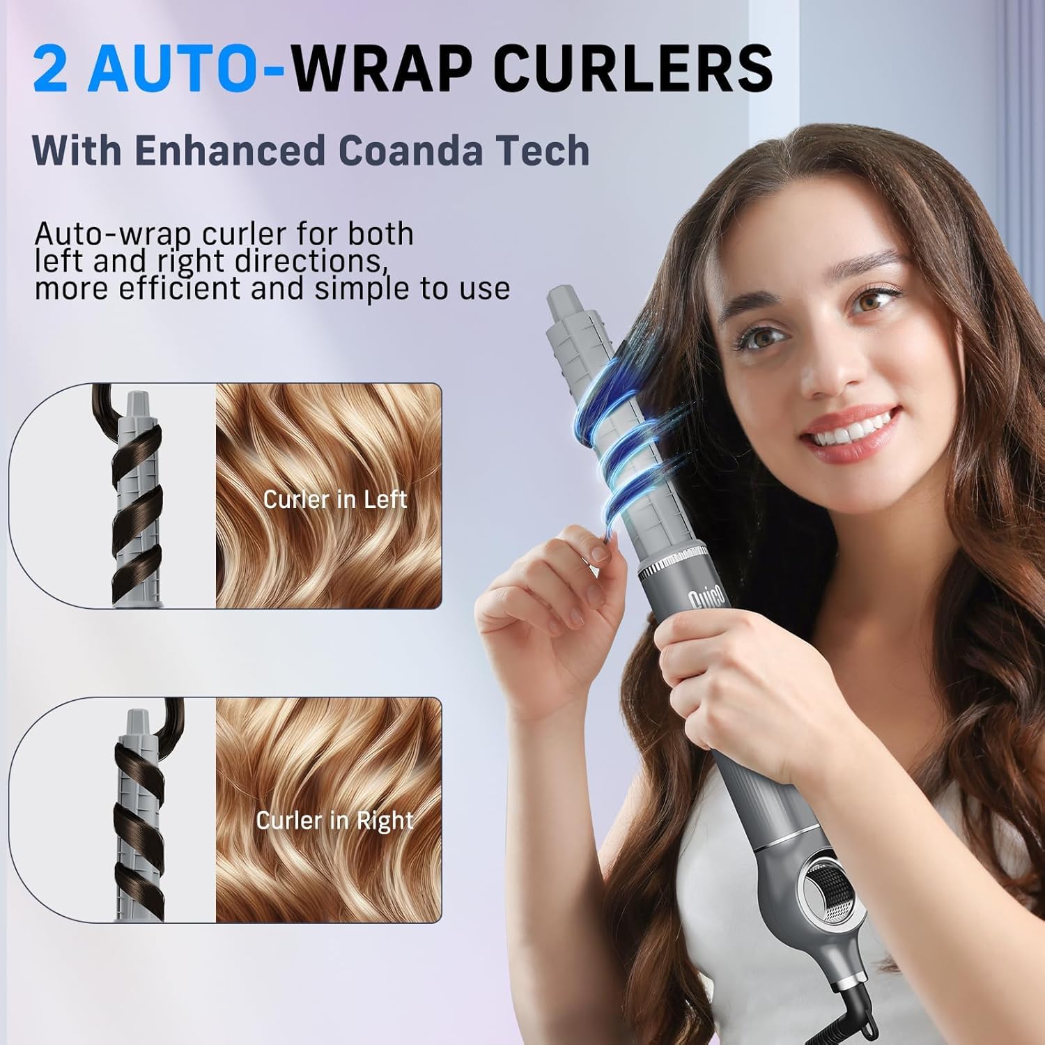 QUICO dryer brush head detail showing bristles for volume and smoothing