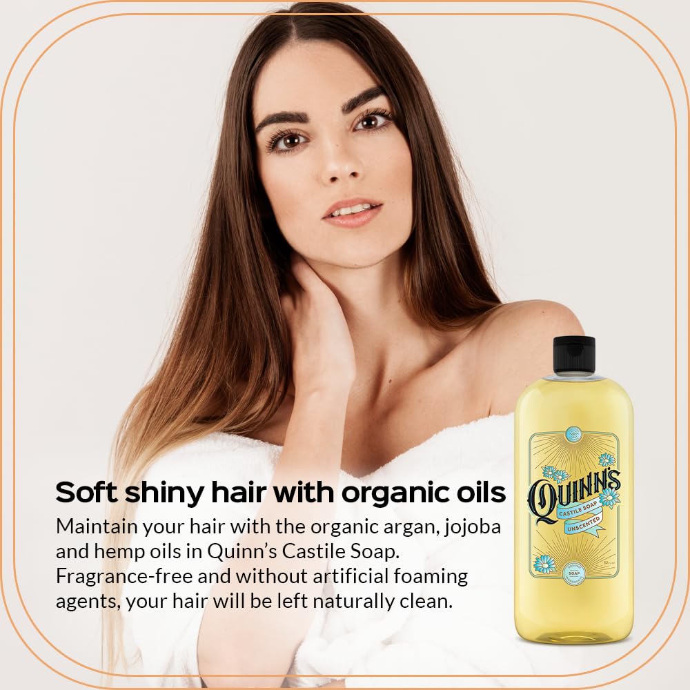 Quinn's soap close-up foam texture illustrating moisturizing lather