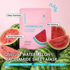 QUIYUM face mask fabric close-up showing soft sheet for even serum delivery