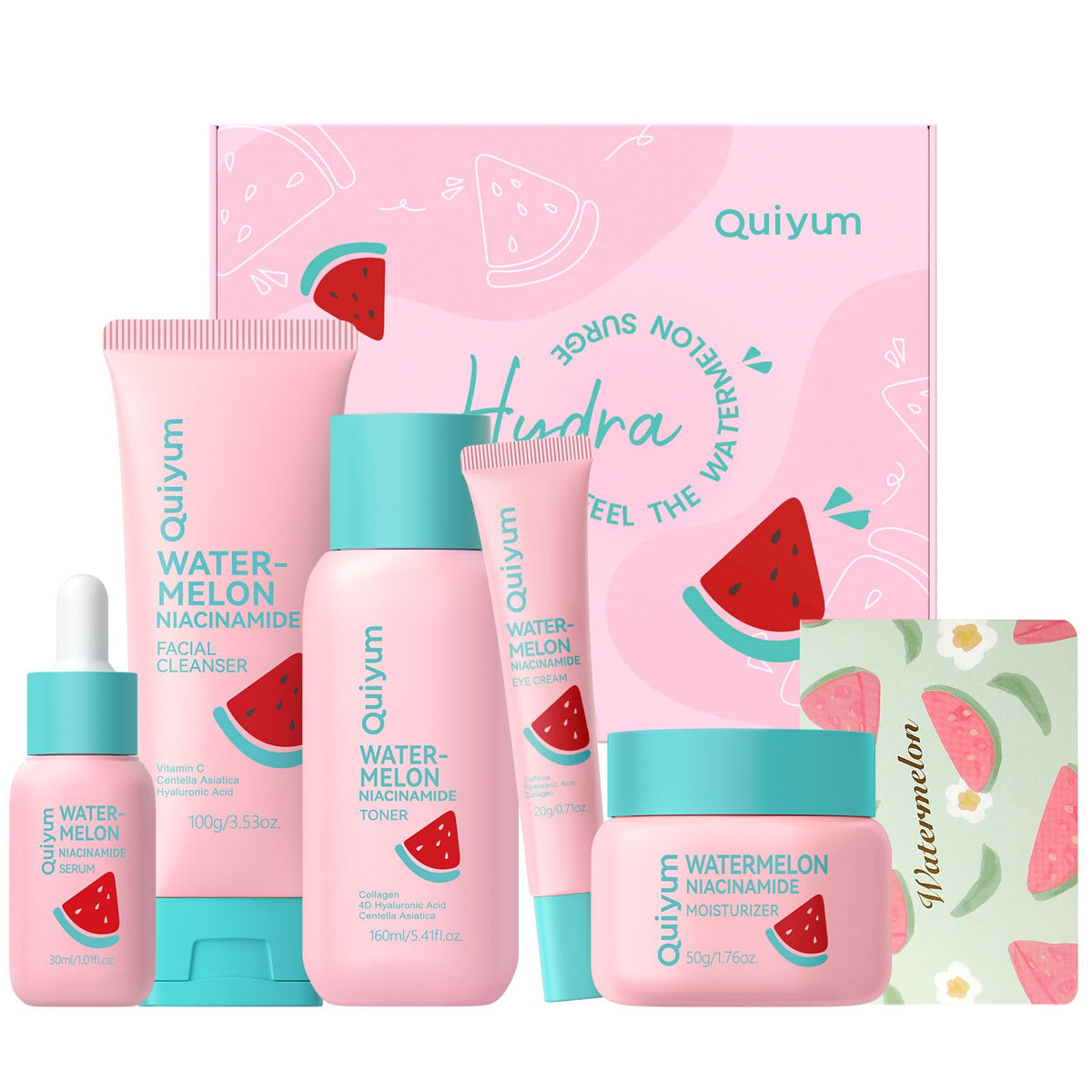 QUIYUM front packaging showing full 5-piece set for easy routine