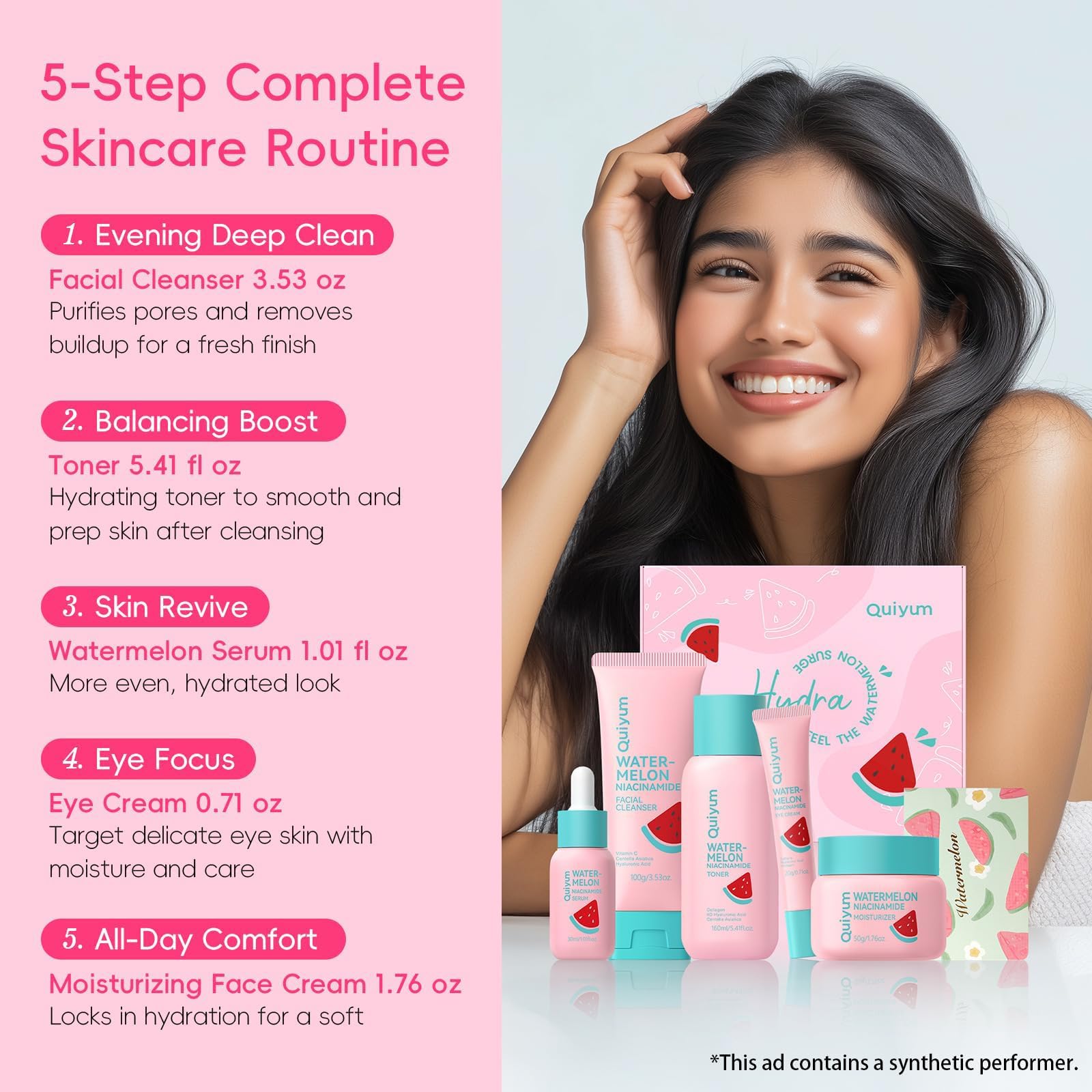 QUIYUM routine in bathroom use demonstrating quick morning application