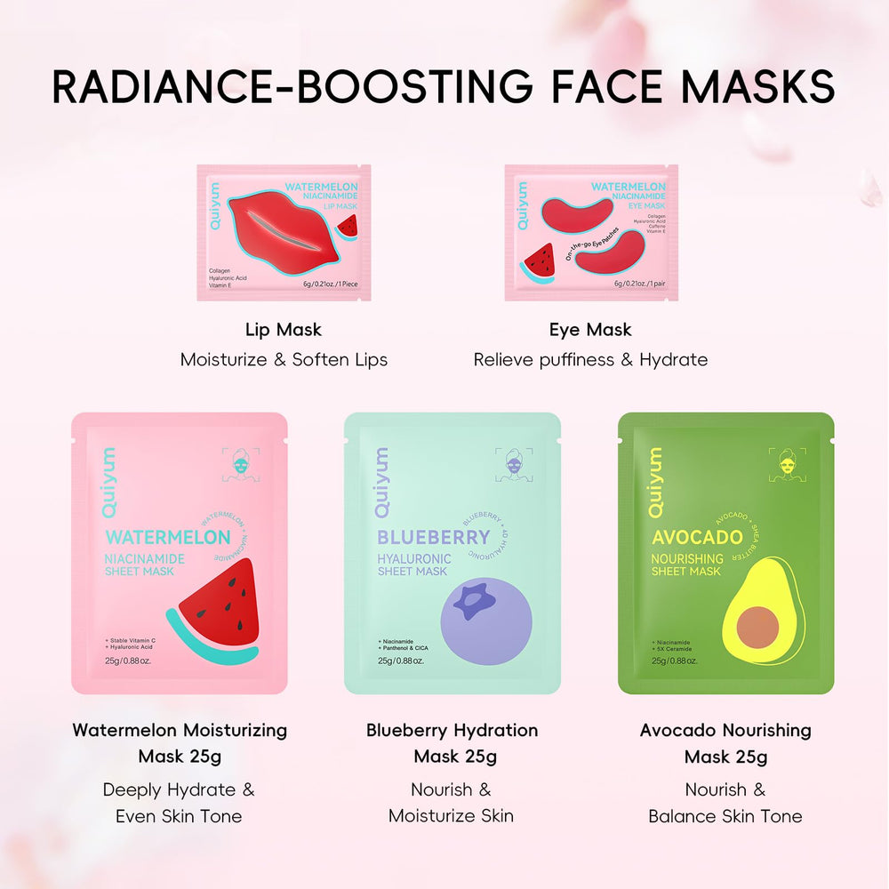 QUIYUM single-use pouch for a face mask emphasizing convenience and freshness