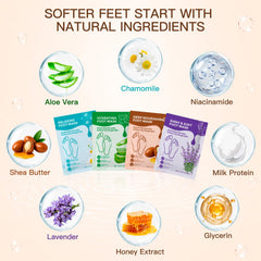 QUNGCO foot mask worn during home relaxation for easy treatment