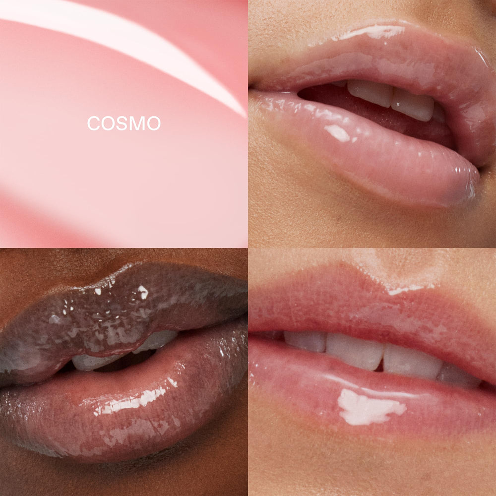 r.e.m. beauty close-up texture showing glossy balm for smooth hydrated finish