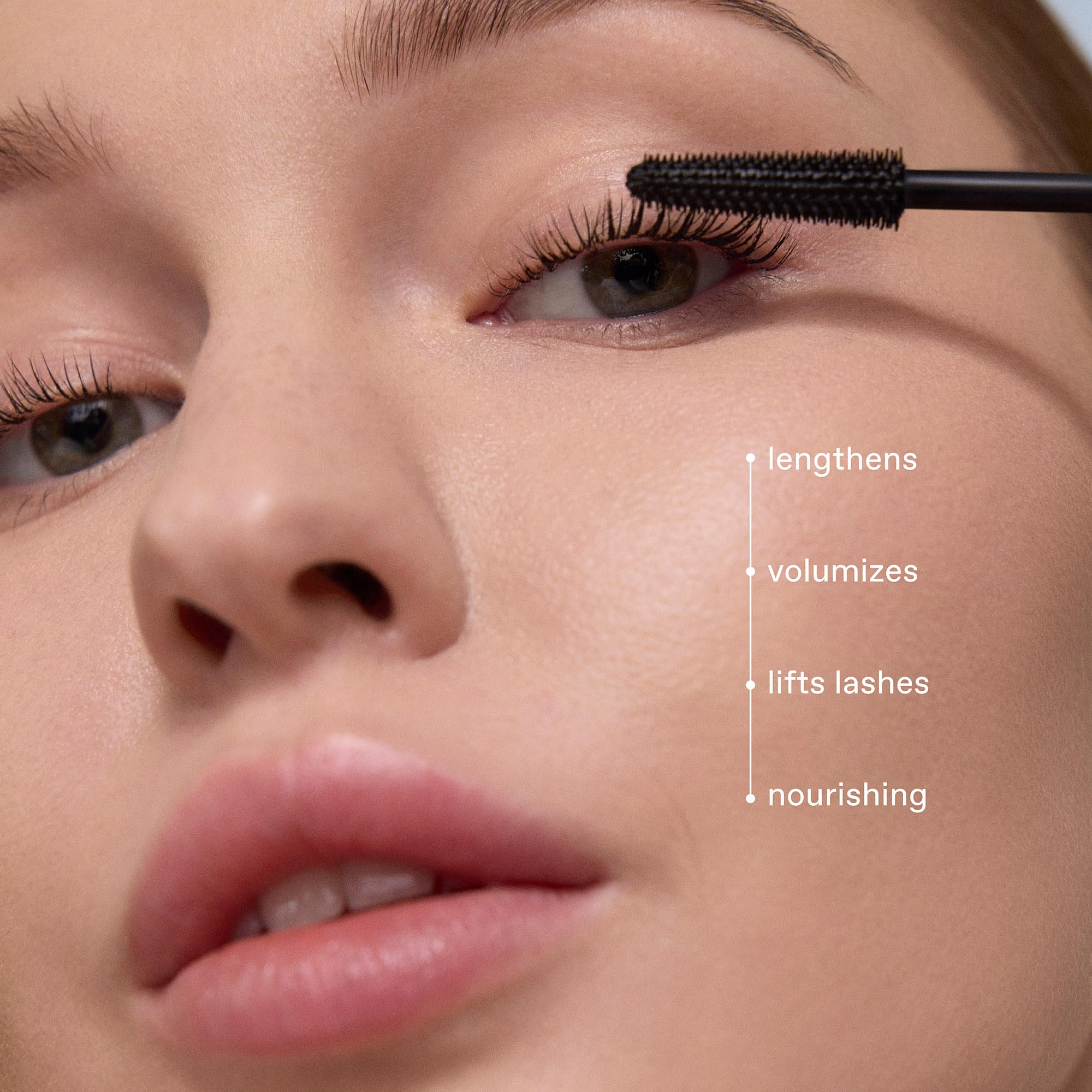 r.e.m. beauty tube beside ruler showing 6ml size, clear scale and travel-friendly benefit