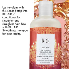 R+Co bottle dispensing conditioner texture demonstrating smooth, lightweight coverage